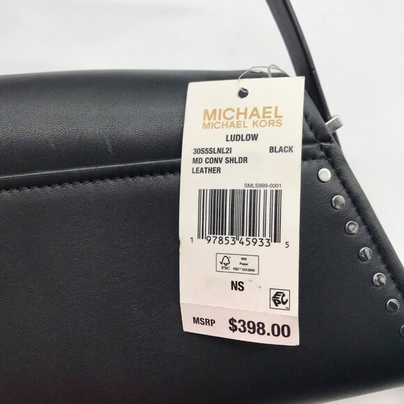 Michael Kors Black Leather Ludlow Adjustable Shoulder Bag - Picture 11 of 11